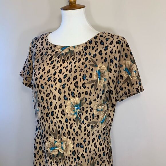 VTG Kathie Lee Women’s Leopard Print Dress Size 12 - Picture 2 of 7